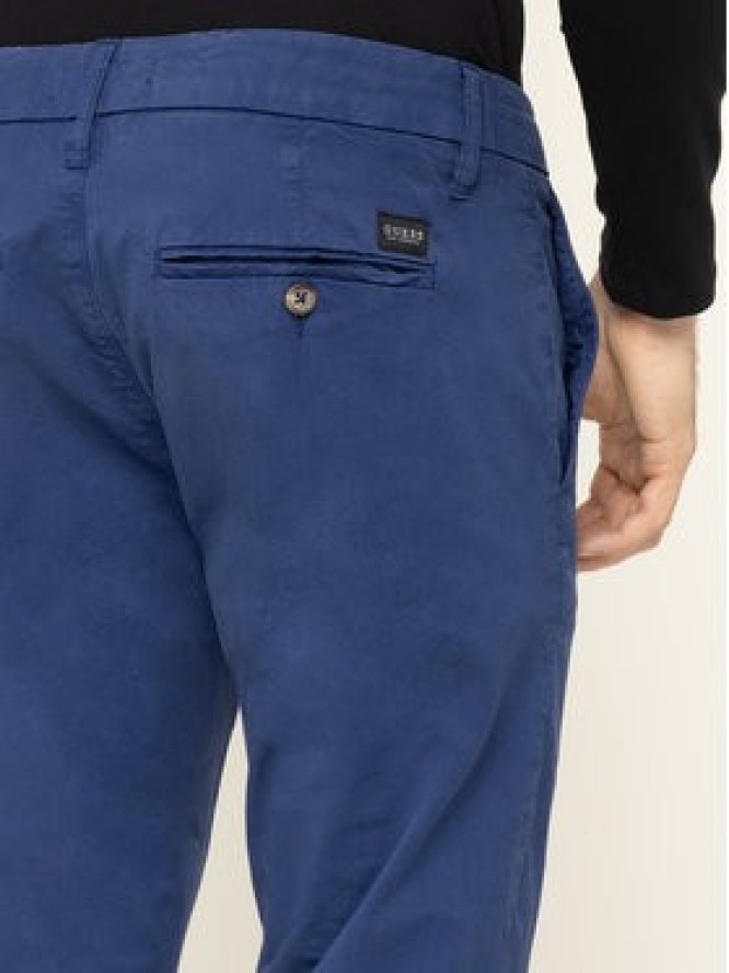 Guess Spodnie materiałowe M92B29 WBFE0 Granatowy Slim Fit