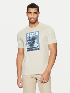 BOSS T-Shirt Te_Mextour 50535079 Beżowy Regular Fit