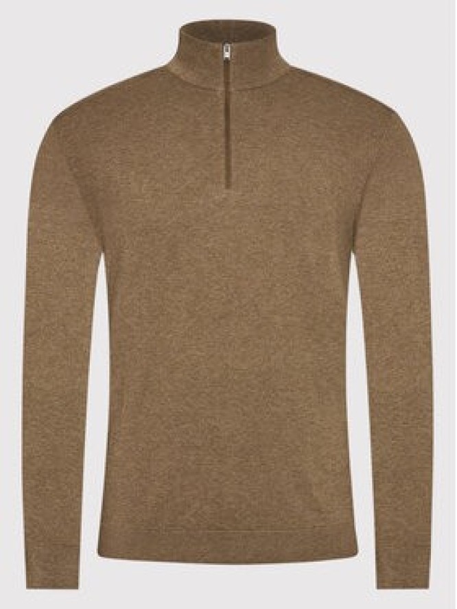 Selected Homme Sweter Berg 16074687 Brązowy Regular Fit