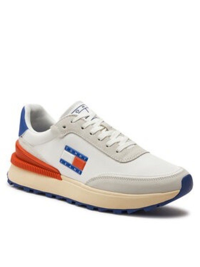 Tommy Jeans Sneakersy Tjm Tech Runner Material Mix EM0EM01300 Biały