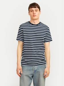 Jack&Jones T-Shirt Organic Basic 12156101 Granatowy Slim Fit