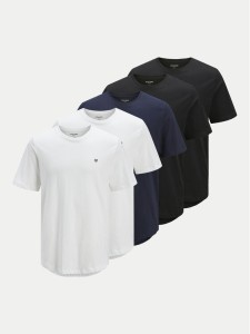 Jack&Jones Komplet 5 t-shirtów Brody 12190468 Kolorowy Regular Fit