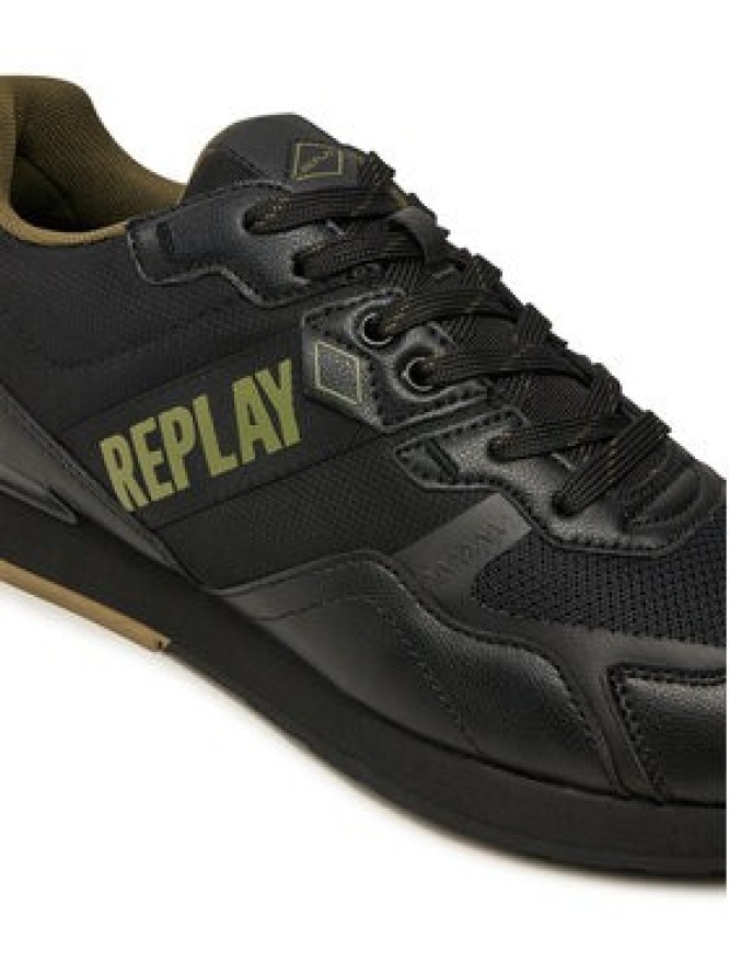 REPLAY Sneakersy Adrien Game 4 Lace-Up GMS1D.000.C0055T Czarny