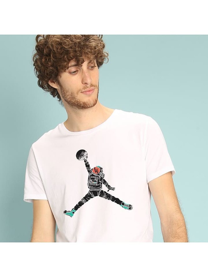 WOOOP Koszulka "Space Dunk" w kolorze białym rozmiar: XXL