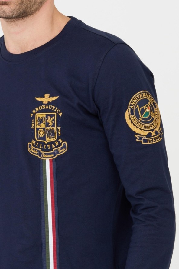 AERONAUTICA MILITARE Granatowy longsleeve