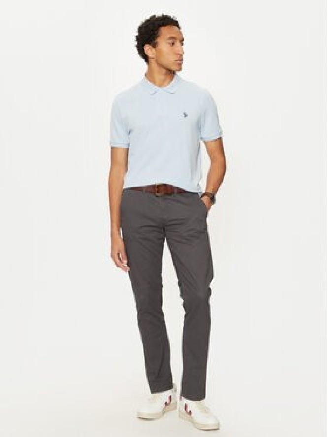 U.S. Polo Assn. Chinosy MUP3346 Szary Slim Fit