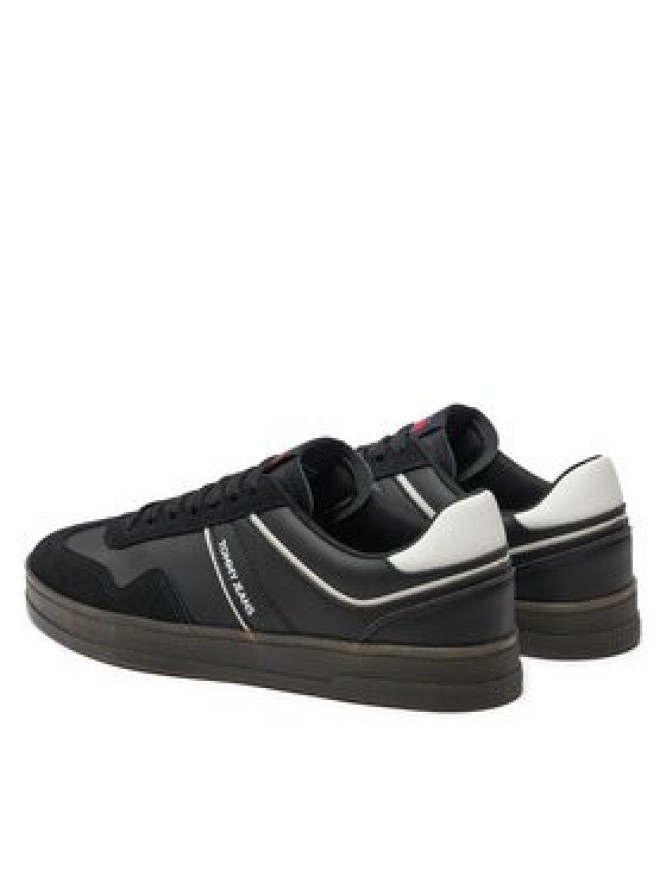 Tommy Jeans Sneakersy Leather Retro Cupsole EM0EM01414 Czarny