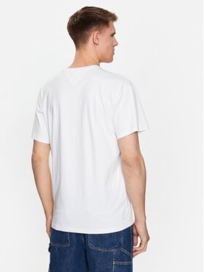 Tommy Jeans T-Shirt DM0DM16407 Biały Relaxed Fit