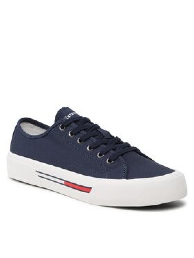 Tommy Jeans Tenisówki Canvas Sneaker EM0EM01299 Granatowy