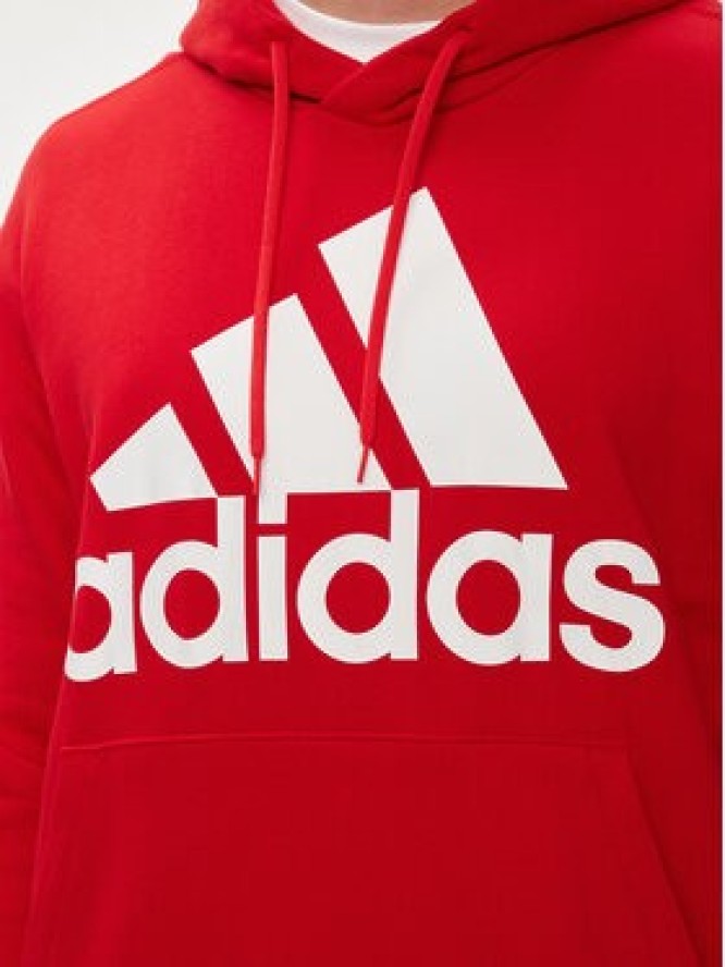 adidas Bluza Essentials French Terry Big Logo Hoodie IC9365 Czerwony Regular Fit