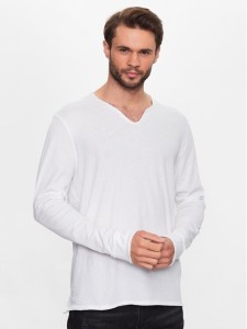 Zadig&Voltaire Longsleeve Monastir Guitare JMTN00227 Biały Regular Fit