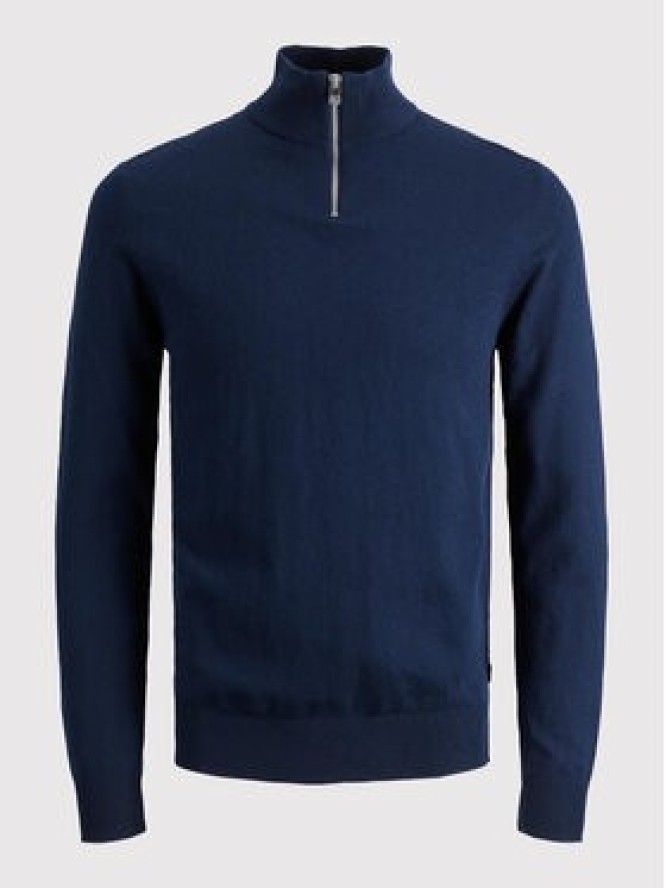 Jack&Jones Sweter Emil 12189339 Granatowy Regular Fit