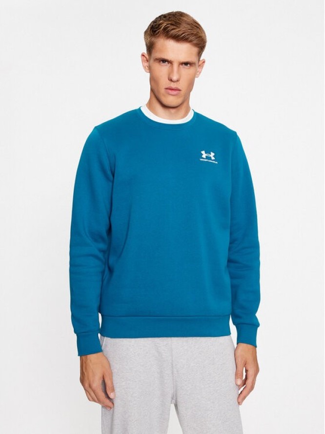 Under Armour Bluza Ua Essential Fleece Crew 1374250 Niebieski Loose Fit