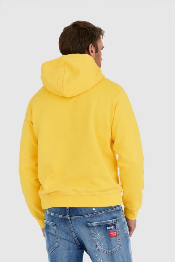 DSQUARED2 Żółta bluza męska invicta cool hoodie