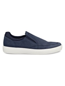 Ecco Skórzane slippersy "Classic" w kolorze granatowym rozmiar: 45