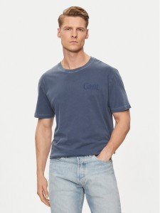 Gant T-Shirt Sunfaded 2013018 Niebieski Regular Fit