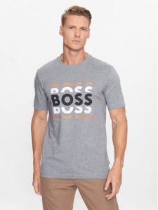 Boss T-Shirt 50495735 Szary Regular Fit