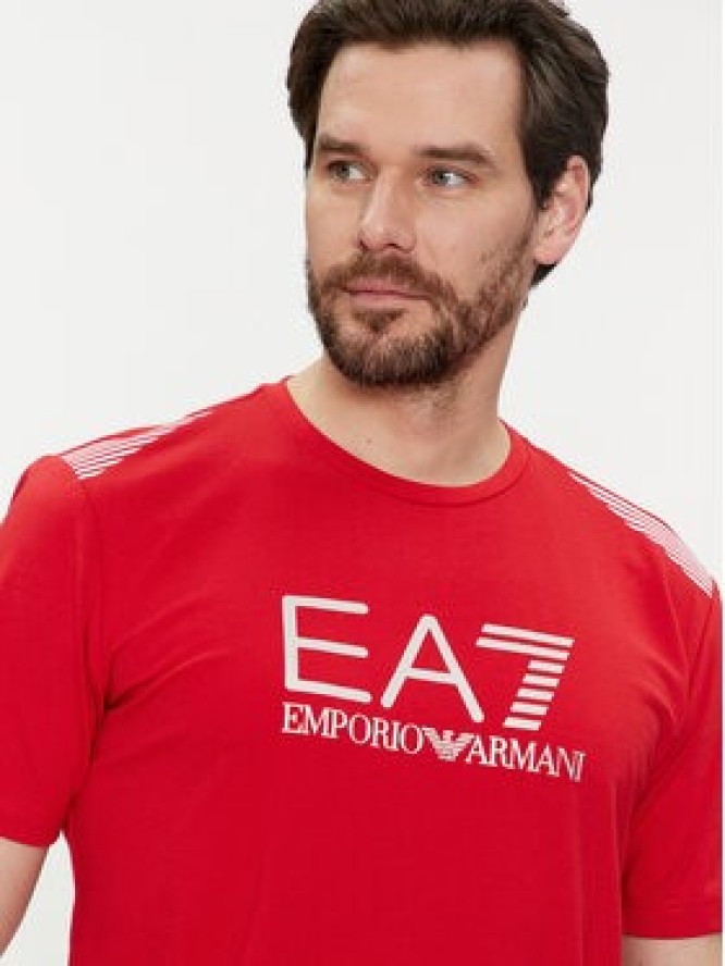 EA7 Emporio Armani T-Shirt 3DPT29 PJULZ 1461 Czerwony Regular Fit