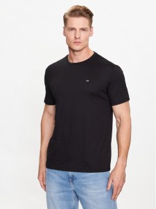 Calvin Klein T-Shirt Smooth K10K110589 Czarny Regular Fit