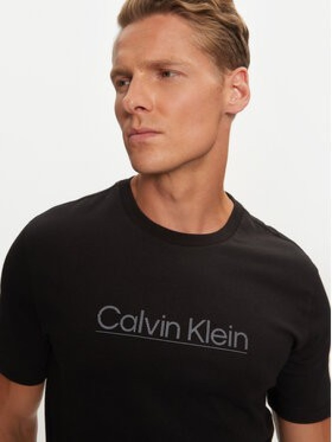 Calvin Klein T-Shirt Raised Line Logo K10K113587 Czarny Regular Fit