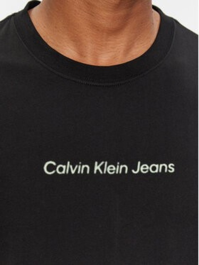 Calvin Klein Jeans T-Shirt Mirrored J30J324646 Czarny Regular Fit