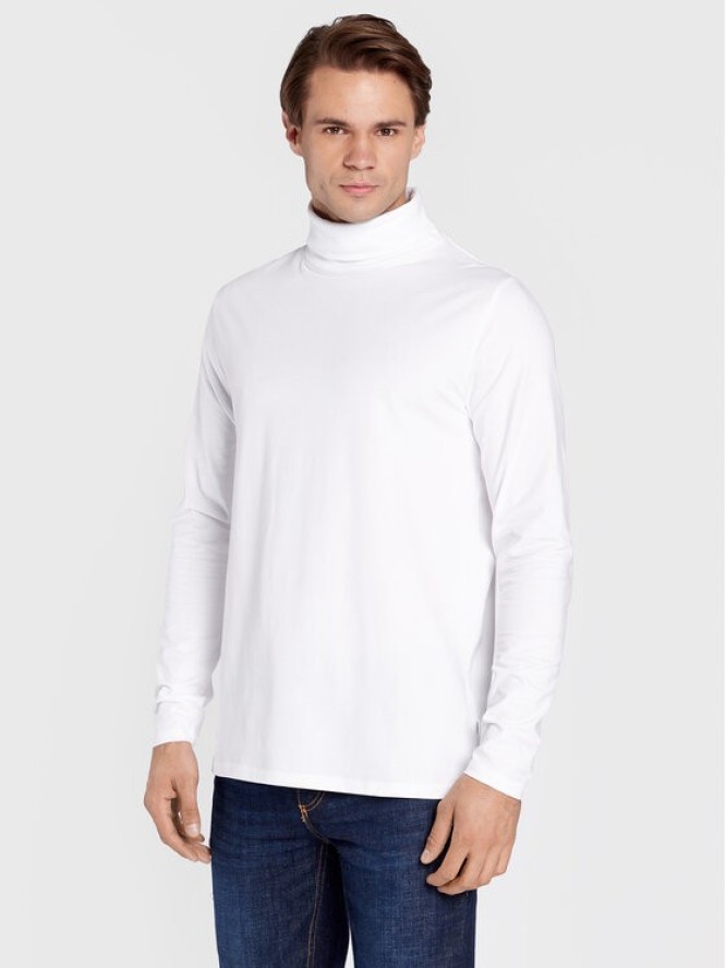 Lindbergh Longsleeve 30-400126 Biały Slim Fit