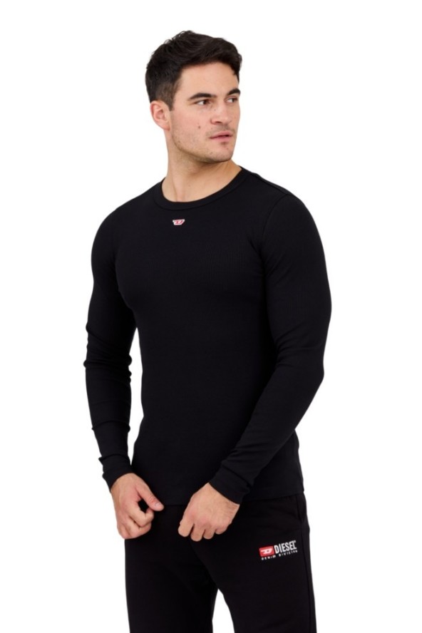 DIESEL Czarny longsleeve męski D-RIBBER-LS-N