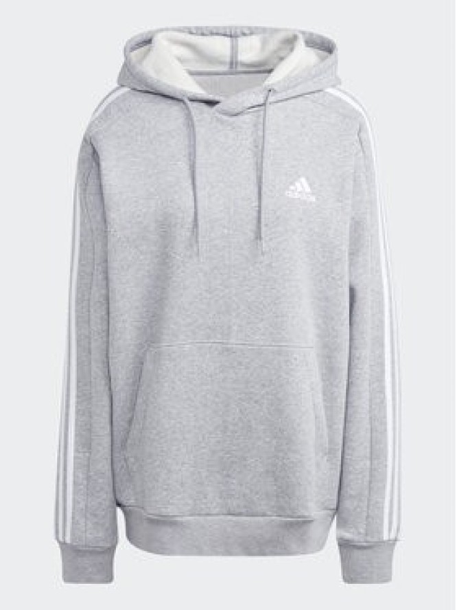 adidas Bluza Essentials Fleece 3-Stripes IJ6474 Szary Regular Fit