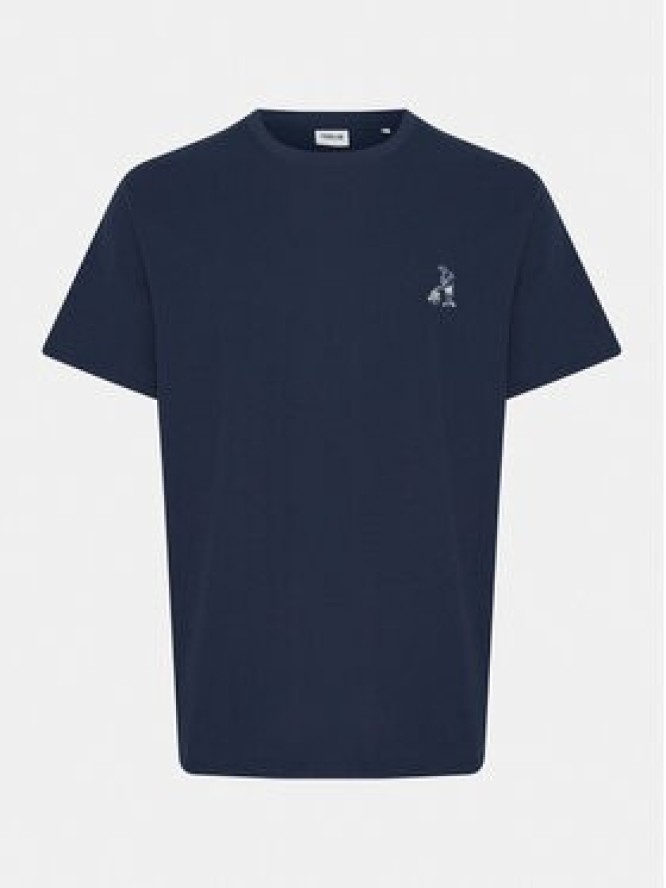 Solid T-Shirt Ilias 21108139 Granatowy Regular Fit