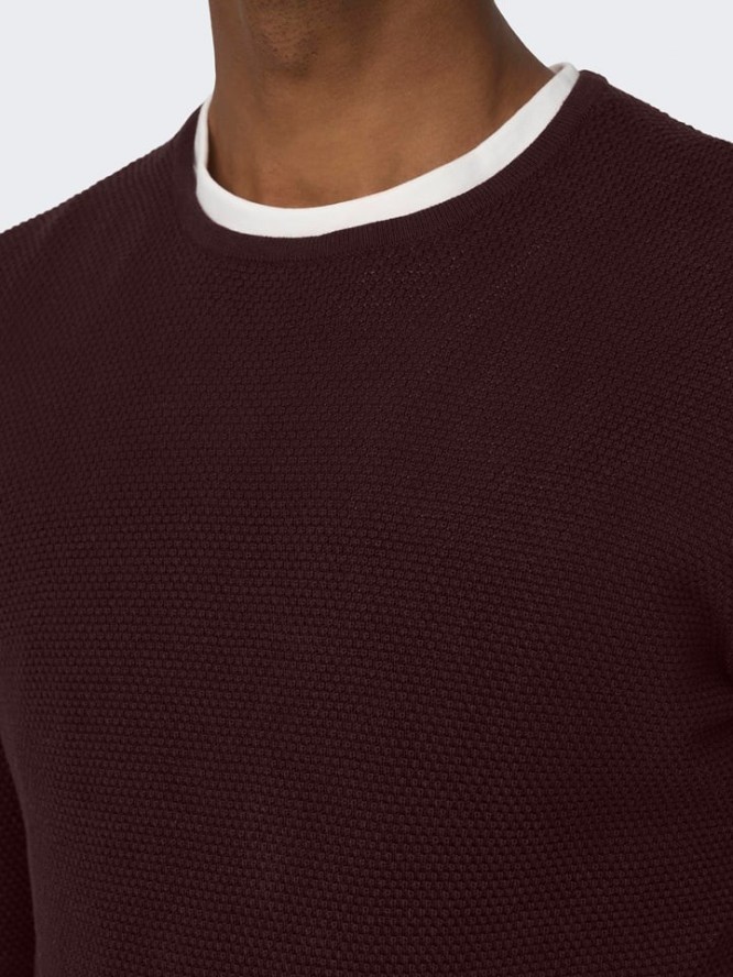 ONLY & SONS Sweter w kolorze brązowym rozmiar: S