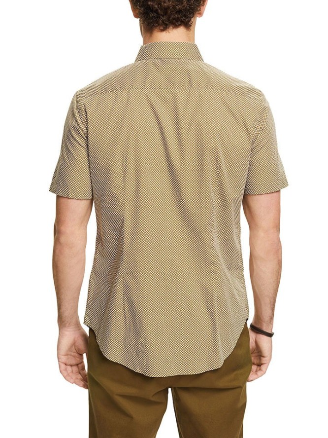 ESPRIT Koszula w kolorze oliwkowo-białym rozmiar: L