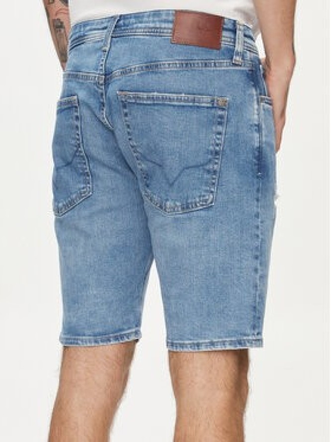 Pepe Jeans Szorty jeansowe Taper Short PM801084RH7 Niebieski Regular Fit