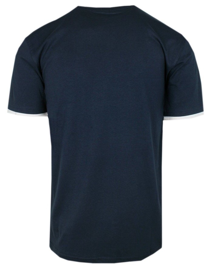 T-Shirt Męski - Granatowy z Nadrukiem - Pako Jeans