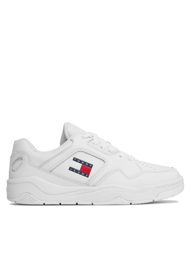 Tommy Jeans Sneakersy Tjm Leather Outsole Color EM0EM01350 Biały