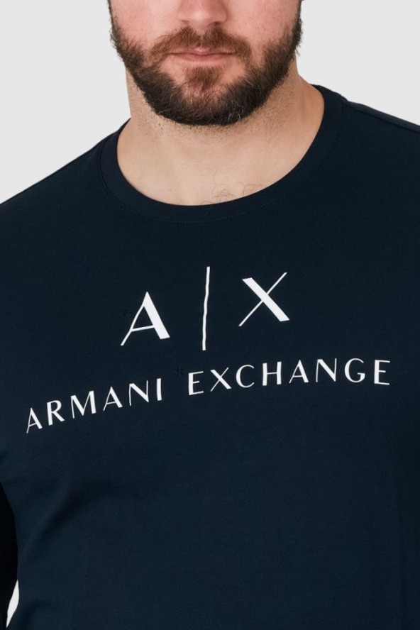 ARMANI EXCHANGE Granatowy longsleeve męski z logo