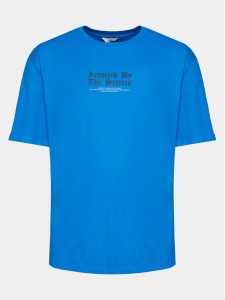 Redefined Rebel T-Shirt Rafael 221165GOTS Niebieski Regular Fit