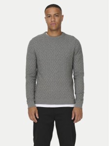 Only & Sons Sweter 22026559 Szary Regular Fit