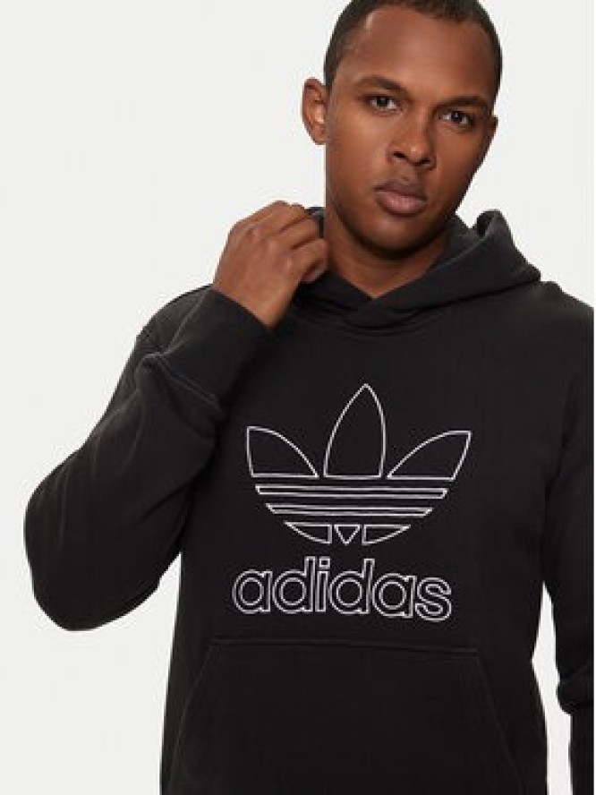 adidas Bluza adicolor Outline Trefoil IU2373 Czarny Loose Fit