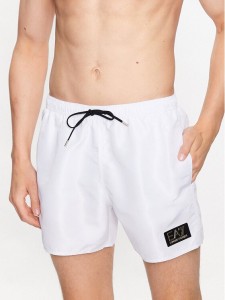 EA7 Emporio Armani Szorty kąpielowe 902000 3R742 00010 Biały Regular Fit