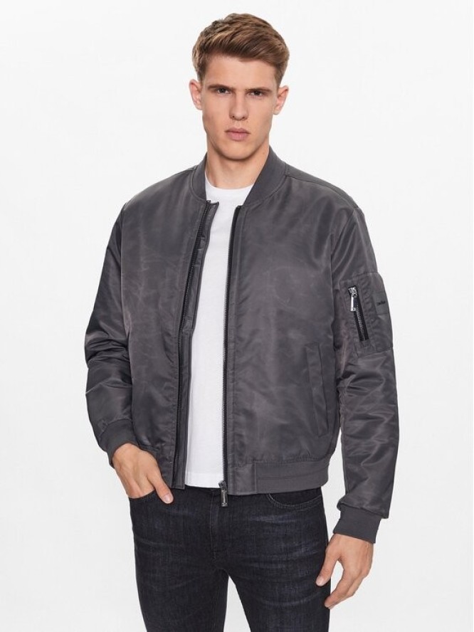 Calvin Klein Kurtka bomber Hero K10K109907 Szary Regular Fit