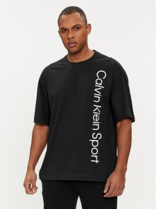 Calvin Klein Performance T-Shirt 00GMS4K173 Czarny Regular Fit