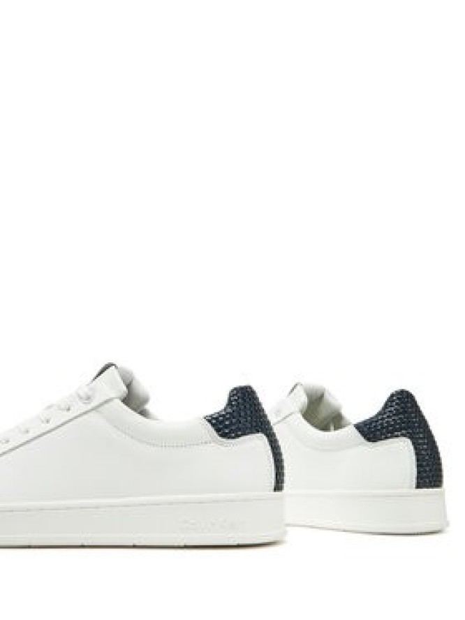 Calvin Klein Sneakersy Low Top Lace Up Woven HM0HM01767 Biały