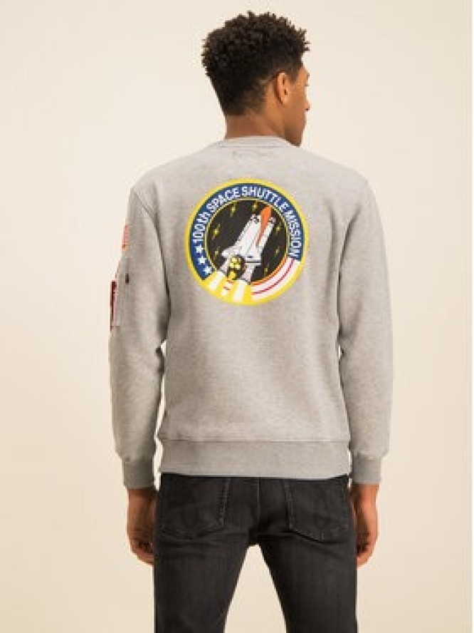 Alpha Industries Bluza Space Shuttle 178307 Szary Regular Fit