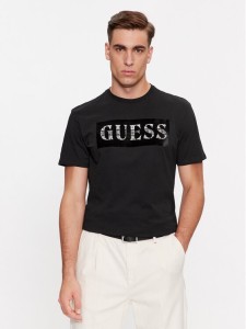 Guess T-Shirt M4RI70 K9RM1 Czarny Slim Fit