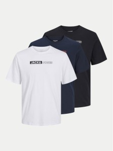 Jack&Jones Komplet 3 t-shirtów Corp Logo 12267890 Kolorowy Standard Fit