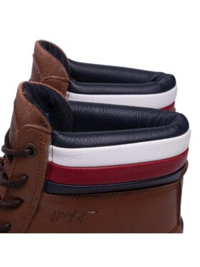 Tommy Hilfiger Kozaki Elevated Rwb Collar Lth Boot FM0FM03825 Brązowy