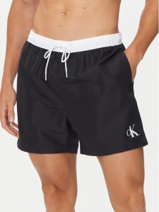 Calvin Klein Swimwear Szorty kąpielowe KM0KM01051 Czarny Regular Fit