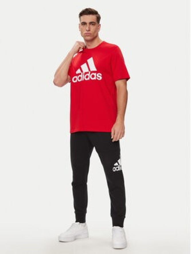 adidas T-Shirt Essentials Single Jersey Big Logo T-Shirt IC9352 Czerwony Regular Fit