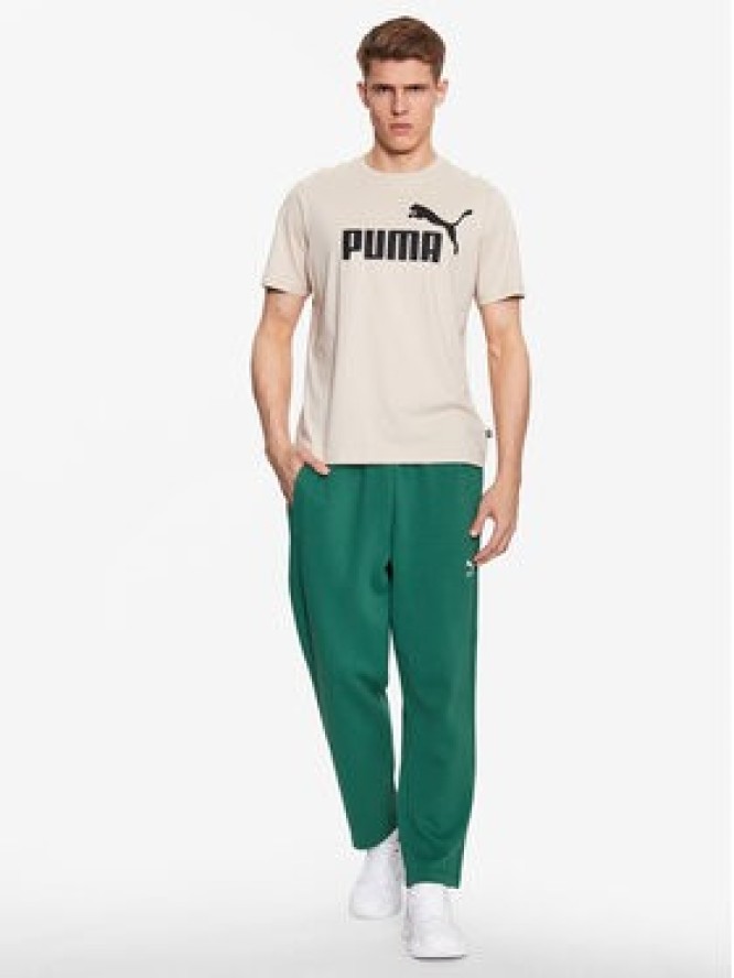 Puma T-Shirt Essentials Logo 586667 Beżowy Regular Fit