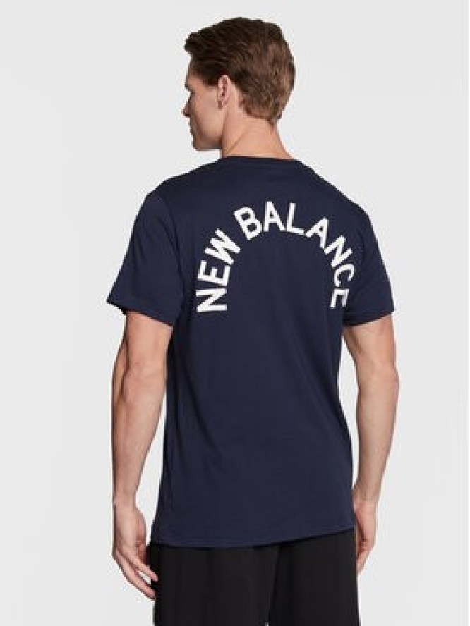 New Balance T-Shirt Classic Arch MT11985 Granatowy Athletic Fit